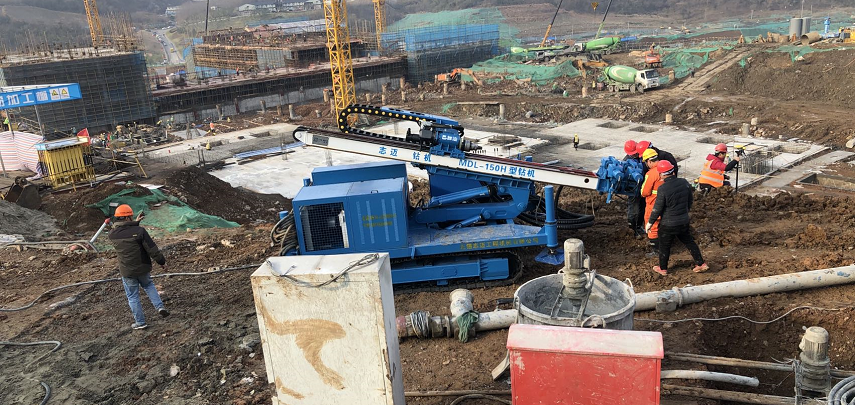 江蘇南京江寧區(qū)、囊式擴大頭錨桿施工現(xiàn)場